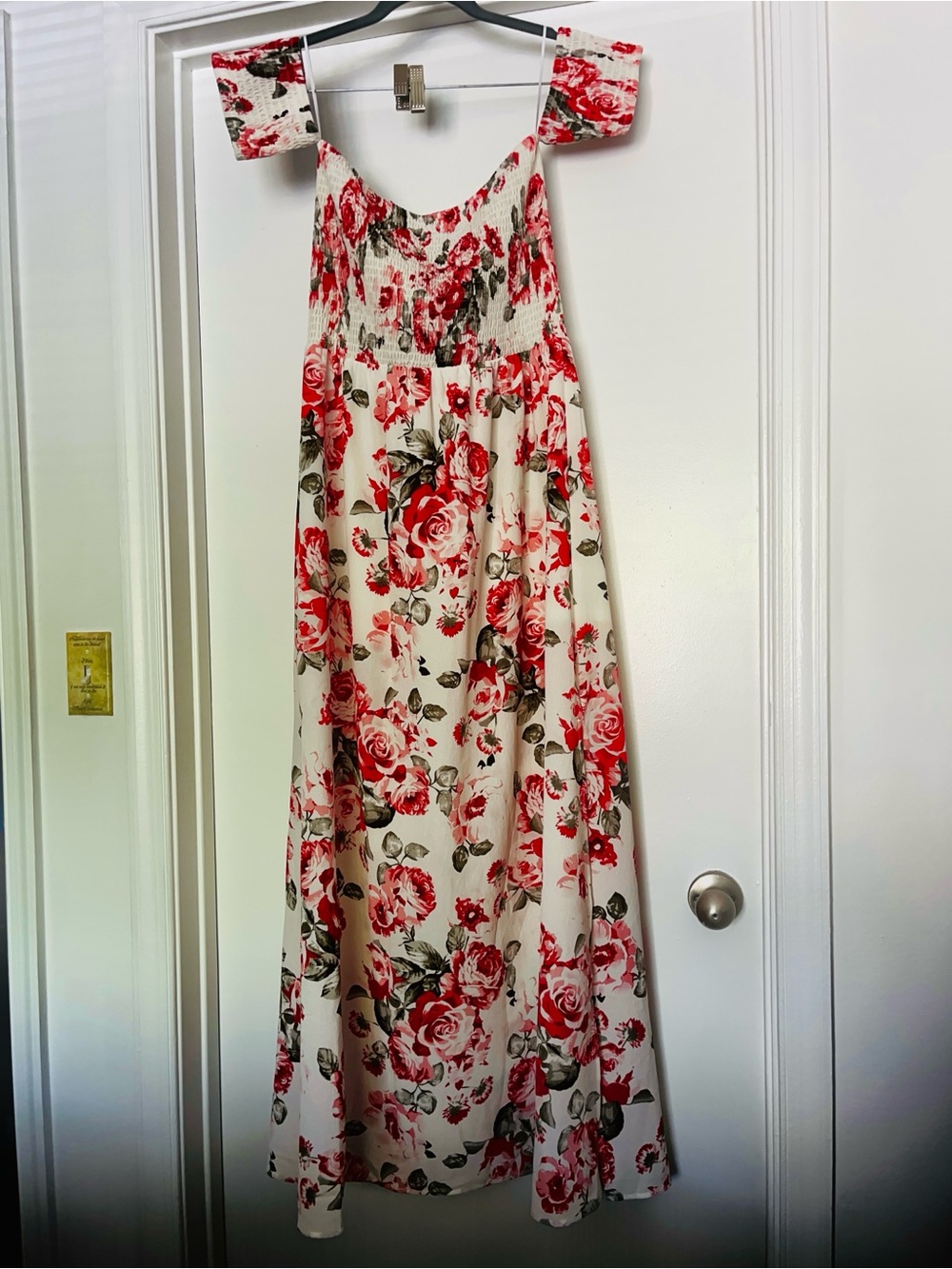 Floral Maxi Dress w/ Back Lace-Up Detail